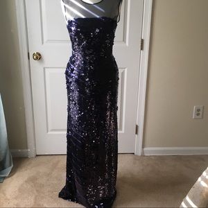 BCBG MAXAZIRIA formal sequined gown .